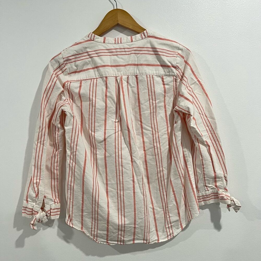 J. Crew Button-up Striped Cotton Blouse XS - Picture 4 of 4